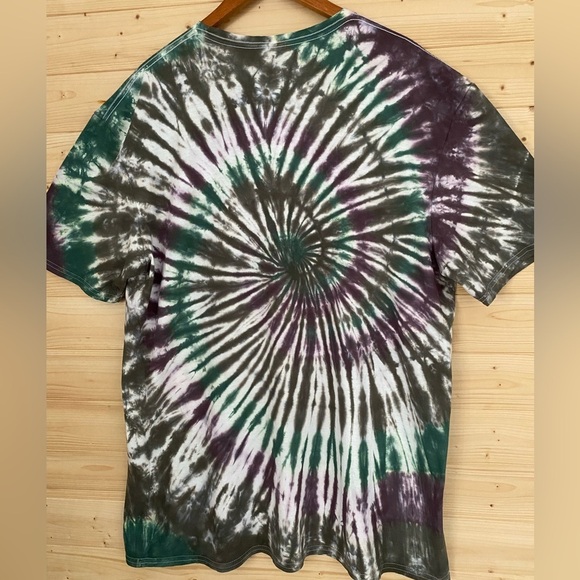 NEW Unisex GILDAN 2X Soft Style Tie Dye Green Brown Camo T-Shirt - Picture 6 of 8
